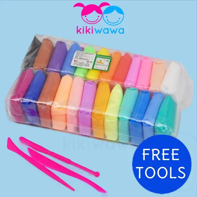 12 color Daiso DIY Soft 3D Light Super Clay For Slime