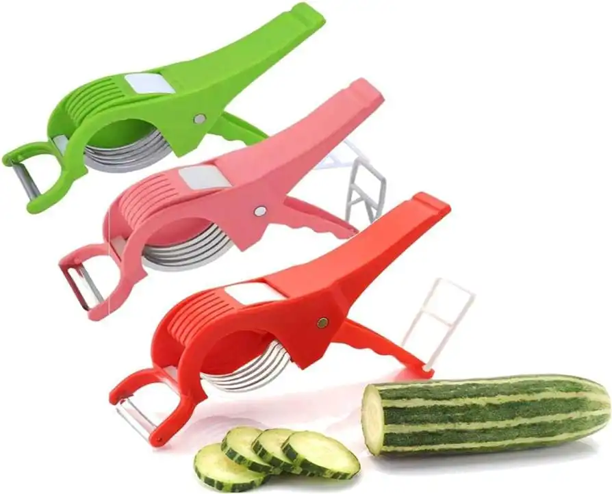 Vegetable Cutter Vegetable Chopper Veg Cutter Bhindi Cutter Multi Cutter, Multicolor