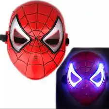 Spider Man Figures Toy Animation LED Light Spiderman Mask Cospl