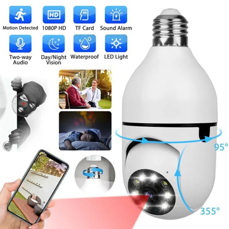 Bulb 360 Degree Wireless Security Camera