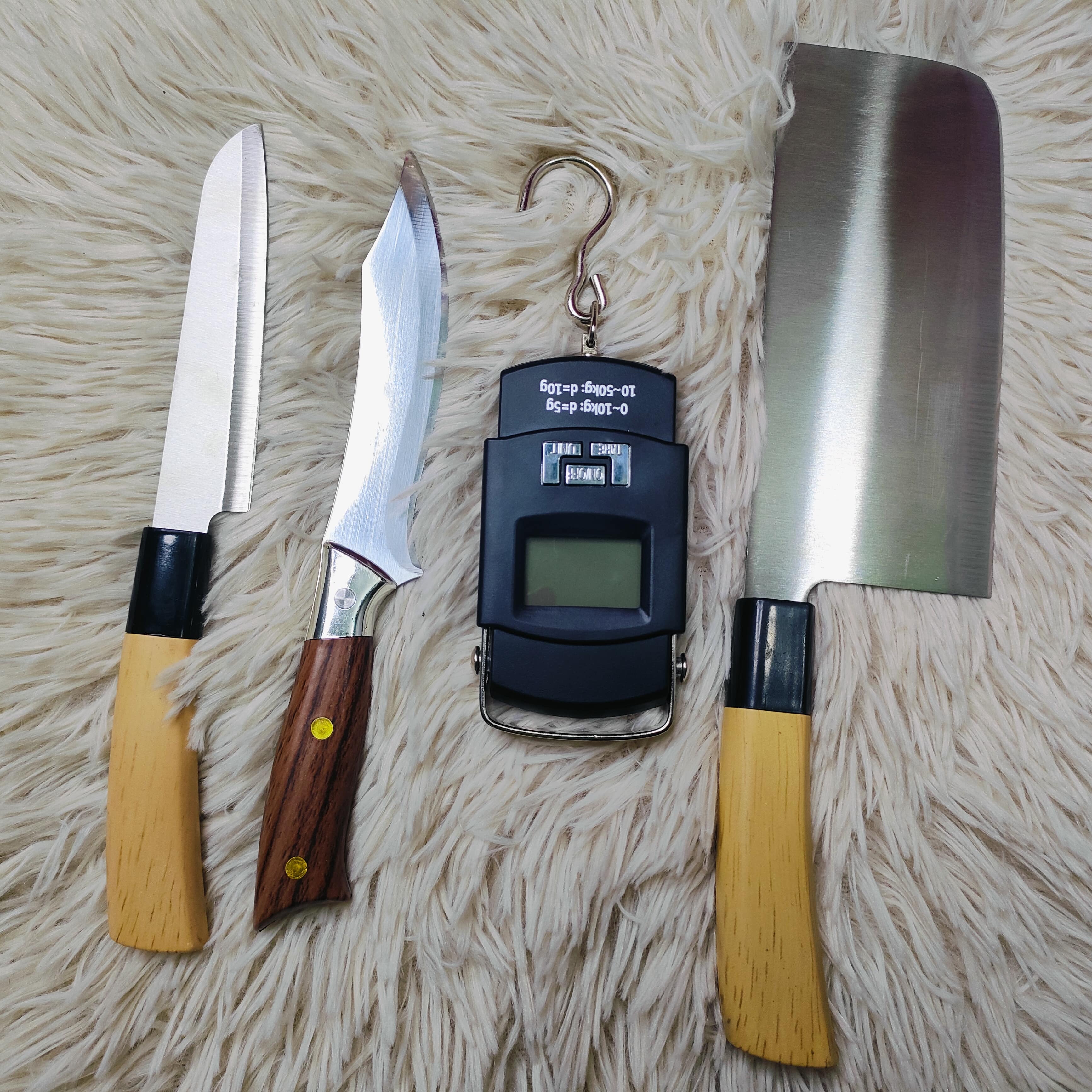 Portable Electronic Scale Digital Weight Machine 50kg with 2 pcs Knife and 1 pcs Chapati