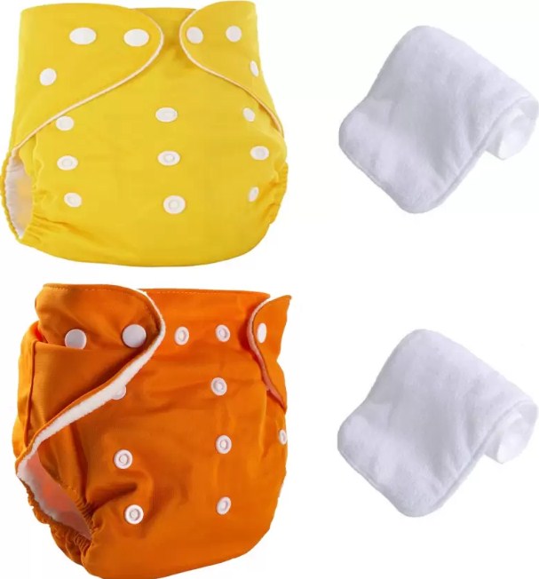 Washable Pink Baby Cloth Diaper 4-18kg with 1 Pad 3 Layer