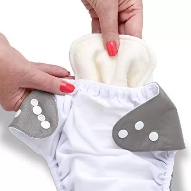 Washable Pink Baby Cloth Diaper 4-18kg with 1 Pad 3 Layer