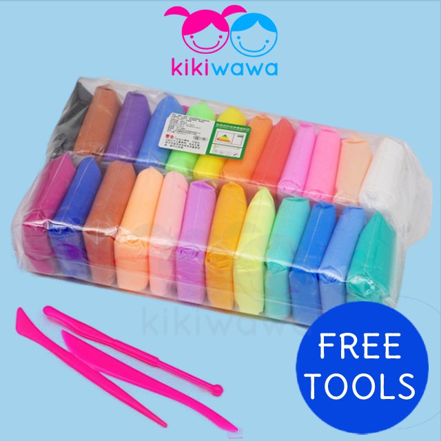 12 color Daiso DIY Soft 3D Light Super Clay For Slime