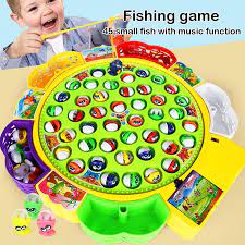 Fishing Fish Game For Kids Toy (24 fishes,4 players)
