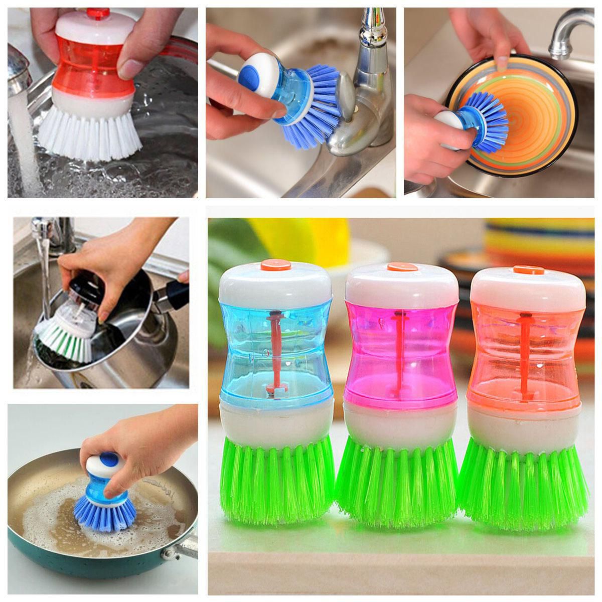 Multicolor Dish Washbasin Plastic Cleaning Brus