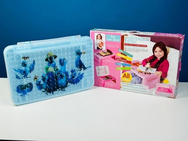 Folding Baby Reading Writing Desk with Storage Portable Laptop Table