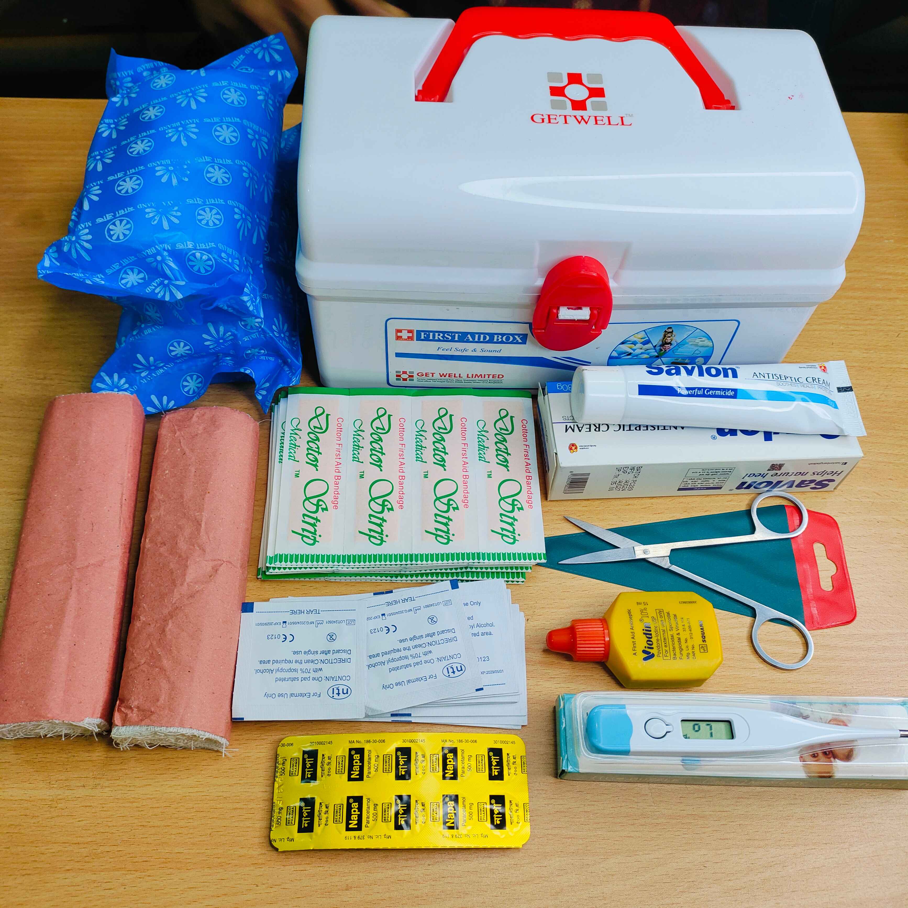 First Aid Box with 10 in 1 Item Full Package